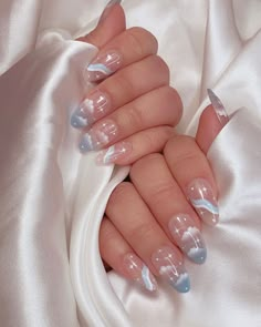 April Nail Ideas 2024, Cloud Nail Designs, Nail Asthetic, House Interior Makeover, Cleaning Nails, Cloud Nails, Interior Makeover, Prom Nail Designs, Bungalow Style House