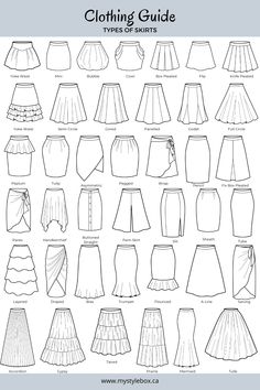 the sewing guide for skirts and skirts