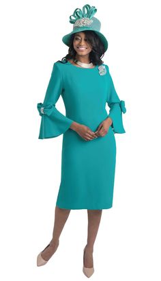 Lily and Taylor 4154 1 piece French Crepe Dress Colors: Black, Ice Blue, Lavender, Magenta, Pink, Purple, Red, Rose, Teal, White, Yellow Sizes: 4, 6, 8, 10, 12, 14, 16, 18, 20, 22, 24 Matching HAT H224 Lavender H687 Purple H689 Rose H571 Teal H711 Yellow Fitted Dress For Church In Spring, Fitted Summer Dresses For Church, Spring Church Dresses With Long Sleeves, Spring Dresses For Church With Long Sleeves, Chic Spring Church Dresses, Elegant Long Sleeve Dresses For Church, Elegant Spring Church Dresses, Elegant A-line Dress For Church, Fitted Sleeved Midi Dress For Spring