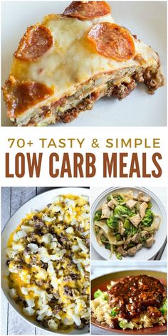 low carb meals that are easy to make and delicious for the whole family, including pizza