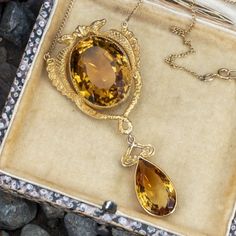 Citrine Rings & Jewelry - November Birthstone | EraGem Large Gemstone Necklace, Vintage Gold Necklace, Faberge Jewelry, Citrine Jewelry, Yellow Jewelry, Topaz Jewelry, Citrine Necklace, Jewel Necklace, Gold Necklace Set