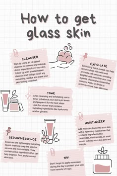 Glass Skin Routine Steps, Get Glass Skin, Skin Advice, Hygiene Tips, Spa Ideas