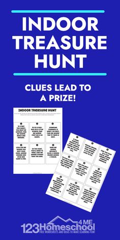 the indoor treasure hunt clues lead to a prize