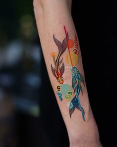 a person with a tattoo on their arm