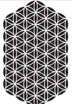 the flower of life symbol in black and white