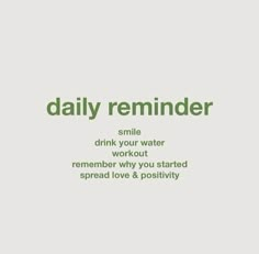 the words daily reminder are in green and white