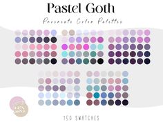 the pastel goth palette is shown with different colors