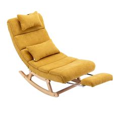 Description: Name: rocking chair Color: Yellow Material: Solid wood Product assembly size: 22.83x51.37x32.67in Packing list: 1x rocking chair Nursery Glider Chair, Armless Lounge Chair, Rocking Recliner, Upholstered Rocking Chairs, Modern Rocking Chair, Rocking Armchair, Wood Rocking Chair, Nursery Glider, Glider Rocker