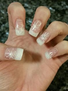 Snowy Nails, Purple Nail Art, Wow Nails, Square Nail Designs, French Tip Acrylic Nails