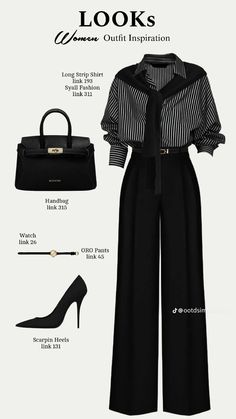 a woman's outfit and handbag are shown in this graphic style, with the description