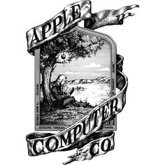 an apple cider logo with the words, computer to wine written in black and white