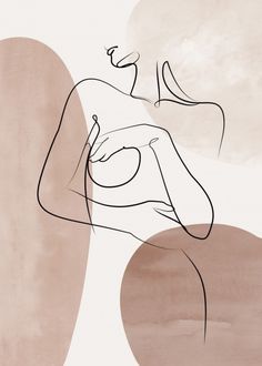 an abstract drawing of a woman with her hands on her hipster's back