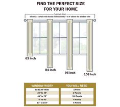 the measurements for window sizes and how to use them in your home decorating project