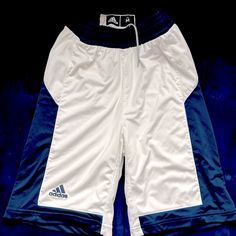 Youth Size Medium Adidas, Basketball Shorts Never Used White Adidas Sports Shorts, Adidas Sporty White Athletic Shorts, White Three Stripes Athletic Shorts For Sports, White Athletic Shorts With Three Stripes For Summer, White Three Stripes Athletic Shorts, White Three-stripe Sports Shorts, Adidas White Athletic Shorts With Built-in Shorts, Adidas Blue Cotton Shorts, Adidas White Bottoms With Three Stripes