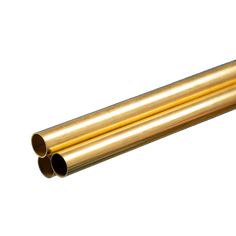 two brass tubes on a white background