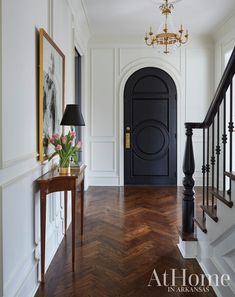 the entryway is clean and ready for guests to use