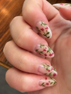 Cottagecore Nails, Pink Flower Nails, Tulip Nails, How To Have Style, Estilo Hippie, Soft Nails, Prom Nails, Dream Nails