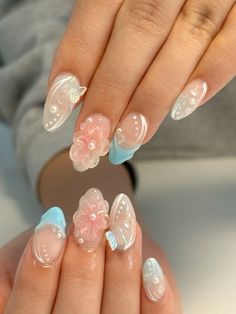 Slay Nails, Fur Nails, Nail Sunny, Light Blue Nails, Summer 25, Spring Nail Designs, Gel Nail Design, Beach Nails