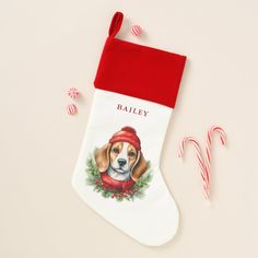 Watercolor Christmas Beagle Dog Christmas Beagle, Beagle Dog