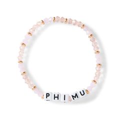 PRICES MAY VARY. REPRESENT & SUPPORT – A sorority family is a family unlike any other. Wear that on your sleeve (literally!) with our Phi Mu big and little bracelets sorority sisters are sure to love. Represent your sisterhood wherever you go and express your love and support. CLASSY ELEGANCE – The Phi Mu Name Bracelet is one of a kind when it comes to beauty, elegance, and sheer class. Glass and 18K gold plated beads work harmoniously together to form a sorority sister jewelry piece worth admir Sorority Family, Big Little Sorority, Sorority Colors, Sorority Jewelry, Big Sister Gifts, Big Little Gifts, Beads Work, Glass Bead Bracelet, Sister Jewelry