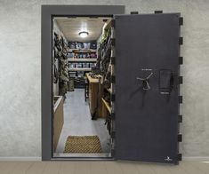 an open door to a walk in closet