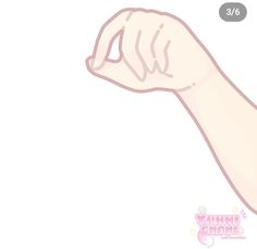 a drawing of a hand holding something in it's right hand and the other hand pointing