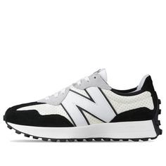 New Balance 327 'White Black Grey' MS327NI Jordan Swag, Christmas Ideas Gifts, Athleisure Style, New Balance 327, Fashion Shoes Sneakers, Cute Boots, Athleisure Fashion, Sports Wear, Sport Wear