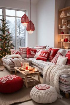 Christmas Aesthetics, Cozy Christmas Living Room, Affordable Christmas Decorations, Christmas Village Sets, Christmas Door Decoration, Lapland Finland, Christmas Decorations Living Room, Christmas Decorations Bedroom, Christmas Living Rooms