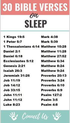 the 30 bible verses on sleep poster