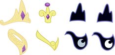 an assortment of different shapes and sizes of crowns