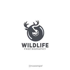 the logo for wildlife photography, which is designed to look like an antelope