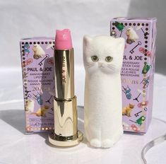 ~ paul and joe 20th anniversary cat lipstick Pretty Packaging Makeup, Unique Cosmetic Packaging, Cool Makeup Products, Pretty Makeup Packaging, Pretty Makeup Products, Cute Cosmetics, Baby Makeup, Paul And Joe, Makeup Package