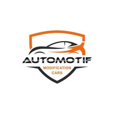 the logo for automotf modifications cars, which is designed in orange and black