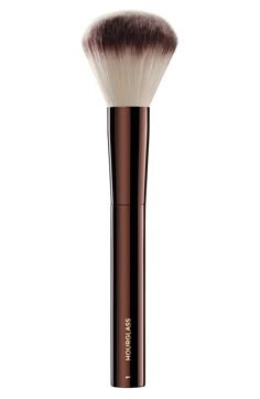 Free shipping and returns on HOURGLASS No. 1 Powder Brush at Nordstrom.com. What it is: A synthetic-bristle powder brush with a large, dome-shaped head.What it does: This brush is ideal for applying both loose and pressed powders, though it can be used for liquid or cream formulas as well. It's made with high-grade, ultrasoft Taklon bristles and features a weighted metal handle that provides total control for effortless blending and application. Hourglass Powder, Makeup Inventory, Hourglass Makeup, Patrick Ta, Styling Brush, Makeup Obsession, Diy Kits Gift, Makeup Items, Pressed Powder