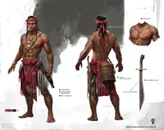 the concept art for an upcoming video game shows how to make it look like a warrior