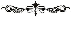 an ornate black and white border with swirls