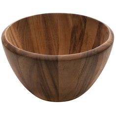 a wooden bowl is shown on a white background