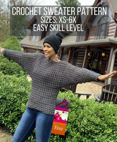 the crochet sweater pattern sizes xs - 6x easy skill level