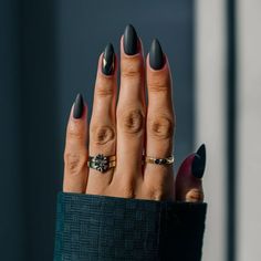 Sophisticated dark nail design ideas featuring dark blue and black nails Dark Green Marble Nails, Green Marble Nails, Dark Green Marble