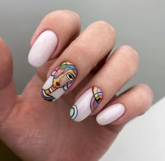 Oval Nails Spring, Picasso Nails, Pop Art Nails, New Nail Art Design, Art Deco Nails, Wow Nails, Fall Nail Art Designs, Trendy Nail Art Designs