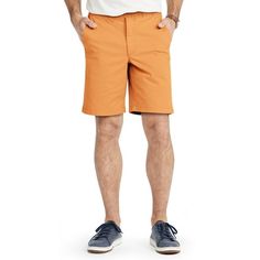 Simply designed so you don't have to try on all your clothes for the perfect outfit. These shorts are constructed with an elastic waistband for a simple pull-on styling. Contrasting waistband drawstring to ensure there are no unintended slips. Size: M.  Color: Orange.  Gender: male.  Age Group: adult. Twill Shorts, Stretch Chinos, Chino Shorts, Try On, Perfect Outfit, Color Orange, Mens Shorts, Age Group, Slip On