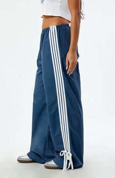 Navy Wide Leg Track Pants High Waisted Track Pants, Sst Track Pants, Track And Field Pants, Cheap Compressive Sports Pants, Gap Blue Sweatpants, Casual Track Pants, Nike Baggy Vintage Nylon Track Pants Jogger, Womens Adidas Sweatpants, Adidas Cotton Track Pants