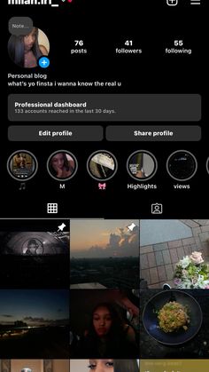 the instagram app is displayed with many different pictures and texting options on it