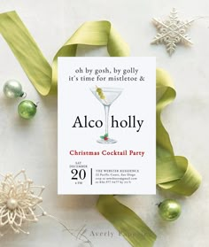 the christmas cocktail party is coming to an end on friday, dec 20 and it's time for mistletoe & alco holly