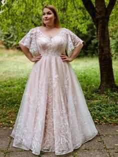 #plussizebride #plussizeweddingdress Butterfly Sleeve Wedding Dress Plus Size, Elven Wedding Dress Plus Size, Plus Size Wedding Gowns Pink, Viking Wedding Dresses Plus Size, Plus Size Ballgown With Sleeves, Non Traditional Wedding Dress Plus Size Rustic, Lace A Line Wedding Dress Plus Size, Plus Size Wedding Dresses Floral, Plus Size Wedding Dress Patterns