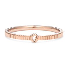 Personalize any ring stack with this 14-karat rose gold letter ring  featuring a G in the center and a beautiful fluted band. It’s available in letters A-Z  so you can find one that’s unique to you and your style. Whether opting for a first or last initial  it also makes the perfect personal gift. The Letter G, Letter Ring, Gold Letter, Ring Stack, 14k Rose Gold Ring, Letter G, Gold Letters, Stacking Rings, Rose Gold Ring