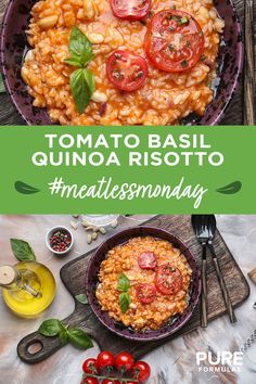 tomato basil quinoa risotto is an easy and delicious meal