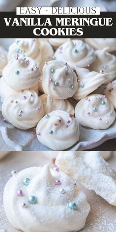 Easy and quick Vanilla Meringue Cookies are light, sweet, and have a melt-in-your-mouth texture. Making them a delightful treat that everyone enjoys.