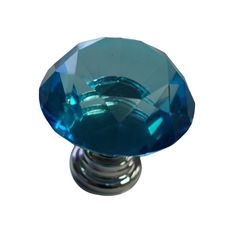 an image of a blue crystal knob