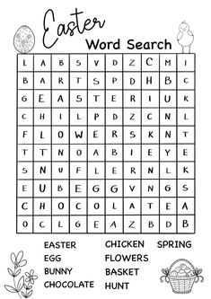 Easter Word Search Free Printable, Weather Esl, Easter Word Search, Easter Egg Printable, Easy Word Search, Easter Things, Egg Game